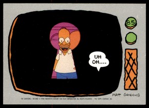 Topps The Simpsons (1990) Uh, oh.... (Puzzle Back) No. 85