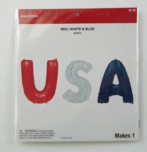USA Party Balloon Letters Large 36" Patriotic US America Garland Red White Blue - Picture 1 of 4