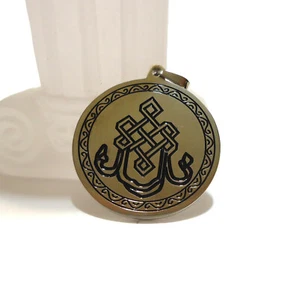 Edelstahl 316 Ketten-Anhänger *Lebensknoten* Glücksknoten Liebesknoten Inschrift - Bild 1 von 5