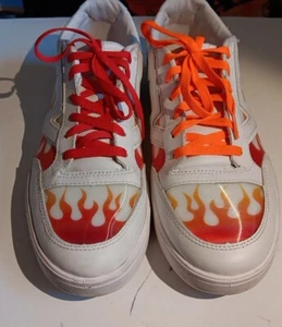 Vans Off The Wall Fire Flames Classic Men Size 13M Sneakers 721356 - Picture 1 of 11