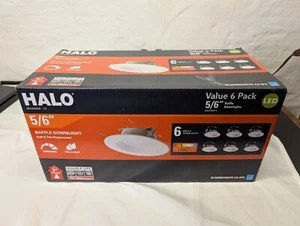 HALO 5-6 Inch LED Recessed Ceiling Light, 2700K Warm White RL560WH6927R-CA 6 PK - Picture 1 of 1