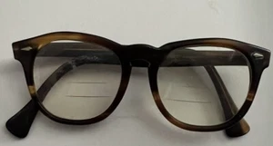 Vintage American Optical tortoise eyeglasses 46-22 midcentury manhattan horn - Picture 1 of 11
