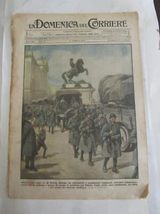 # DOMENICA DEL CORRIERE N 9 / 1919 - MITRAGLIERI E CARABINIERI / QUAI A D'ORSAY - Foto 1 di 2