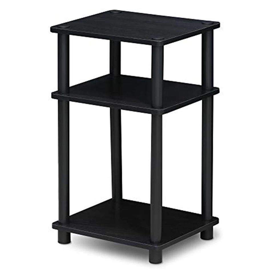 Furinno Just 3-Tier No Tools Turn-N-Tube End Table Single Americano/Black - Image 1 of 1