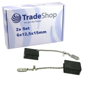 2x Kohlebürsten Motorkohlen 6 x 12,5 x 15mm für Metabo WEPBA 17-150 Quick - Bild 1 von 5