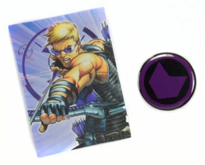 NECA Marvel HAWKEYE JUMBO METAL PIN & INSERTO JUEGO DE TARJETAS COLECCIONABLES EDICIÓN LIMITADA - Imagen 1 de 5