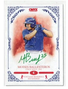2022 Onyx Vintage GREEN Ink RC AUTO Moises Ballesteros! Rookie! Autograph! /50 - Imagen 1 de 2