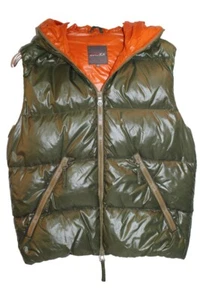 DUVETICA down vest size 46 khaki, dry-cleaned, in excellent condition - Picture 1 of 9