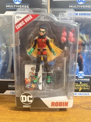 Figura de acción y cómic McFarlane DC Direct Page Punchers Batman Reborn Robin Foto 1 de 2