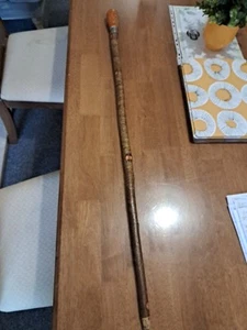 Stunning Hand Made Wooden Walking Stick, Silver Collar? 94.5cm - Picture 1 of 13
