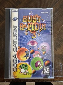 Bust-A-Move 3 Sega Saturn Complete w/ Disc, Manual & Reg Card - Tested & Working