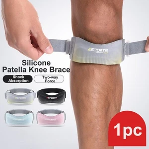 1pc Adjustable Knee Patella Band Silicone Patella Knee Strap Women Men - Picture 1 of 12