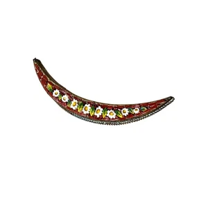 Vintage Halbmond Mond Form Italienisches Mikromosaik Millefiori Glasmosaik Stab Pin - Bild 1 von 6