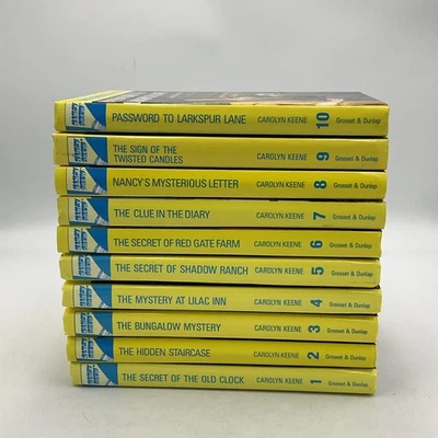 The Nancy Drew Mystery Stories Collection 1-10 Carolyn Keene NO BOX hardcover - Imagem 1 de 4