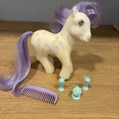 My Little Pony G1 1987 cucharadas caballo peine original y helado Foto 1 de 4
