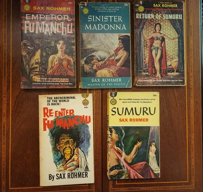 LOT OF 5 FU MANCHU SAX ROHMER GOLD MEDAL PBO VG  GGA - Image 1 of 3