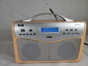 Bush DAB/FM NE-3120 Wooden Radio Alarm Clock & Power Supply Tested & Working - Picture 1 of 20