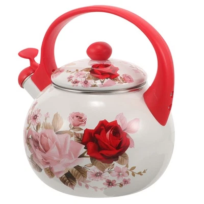  Enamel Teapot Multiuse Enamel Water Kettle Stovetop Enamel Tea Kettle for Hot - Image 1 of 4
