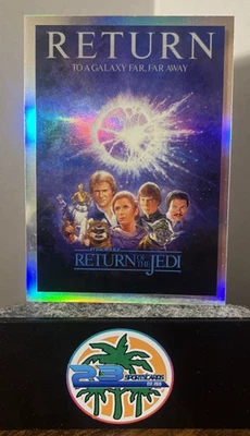 Póster refractor 2023 Topps Star Wars Chrome Galaxy #ROTJ-3 El Retorno del Jedi Foto 1 de 2