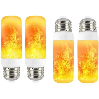 3Modi E14 E27 LED Fackel Feuer Lampe Effekt Flacker Glühbirne Deko Flammen Licht - Bild 1 von 4