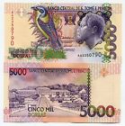 St. Thomas and Prince 5000 Dobras 1996 P65b UNC Money Sao Tome e Principe Note