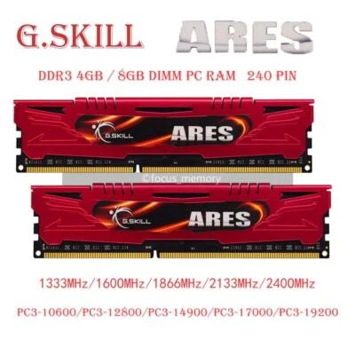 Memoria de escritorio G SkiLL DDR3 4 GB 8 GB 16 GB 1333 1600 1866 2133 2400 240 pines sin ECC Foto 1 de 4