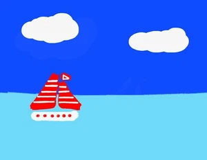 ROT-WEISS Segelboot Originaldruck Kunst mattiert 11x14 Zoll Echtheitszertifikat Carolina Mendez - Bild 1 von 1