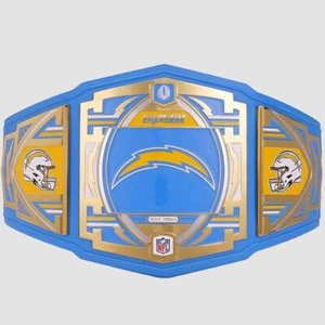 Los Angeles Chargers Legacy Championship Title Belt Adult Size - Picture 1 of 5