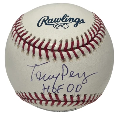 Tony Perez Signed Hall of Fame Logo ROMLB Baseball w/ HOF 00 JSA COA Reds  - Image 1 of 3