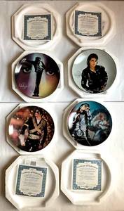 Set of 4 Michael Jackson Bradford Exchange Collector Ltd Edition Plates w/COA - Picture 1 of 6