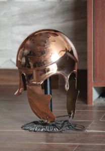 Casco Bronce Griego Antiguo Calcidio - Siglo IV - 5 Grosor 1,2mm Bronce - Imagen 1 de 4