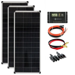 300Watt 12Volt Solar Set Solaranlage Inselanlage Garten Camping Solarmodul - Bild 1 von 8