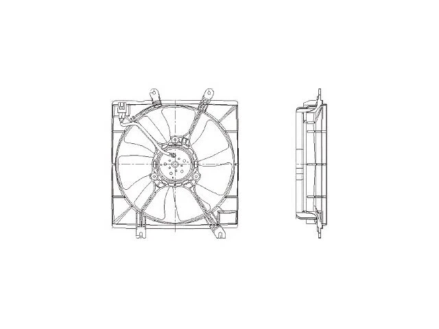 Conjunto de ventilador auxiliar TechPro 61TMDH17 para Kia Spectra 2002 2003 2004 Foto 1 de 1