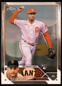 2023 TOPPS CHROME David Villar #117  BASEBALL Rookie San Francisco Giants RC