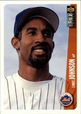 1996 Collector's Choice New York Mets Baseball Card #625 Lance Johnson