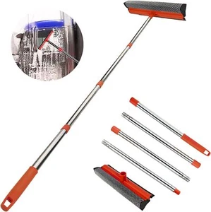 Professional Window Cleaning Kit 58 Inches Long Handle Squeegee Mop Cleaning Ne - Picture 1 of 7
