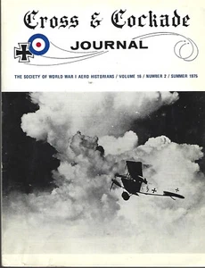 CROSS & COCKADE Journal Vol 16 # 2 (Summer 1975) Society of WWI Aero Historians - Imagen 1 de 1