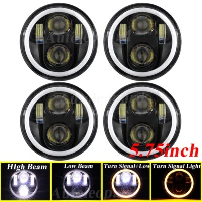 Faros LED DRL redondos 4X 5,75" 5-3/4" para Dodge Charger Coronet Dart Chrysler Foto 1 de 4