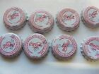 Lot of  8 Hungary  Coca Cola Bottle tops/caps.Used.Good condition. WHITE.