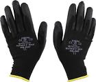 12 Pairs POLYCO Matrix P Grip Black PU Gloves Size 11 XXL Gardening Work etc.