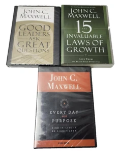 John C Maxwell DVD/CD/CD-ROM Good Leaders/15 Invaluable Laws/Every Day Purpose - Imagen 1 de 7