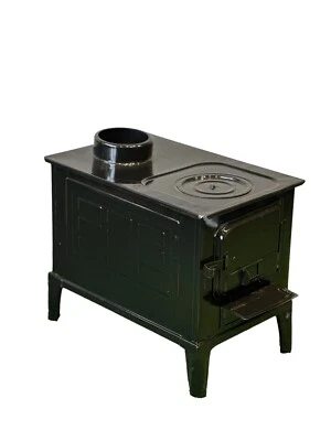 Estufa de leña para camping, estufa de leña pequeña, chimenea al aire libre, color negro brillante Foto 1 de 4