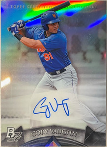 2014 BOWMAN **PLATINUM PROSPECT AUTOGRAPHS** #APCV CORY VAUGHN NEW YORK METS