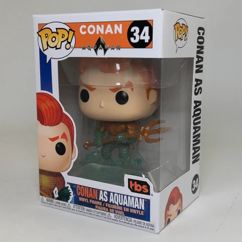 Funko POP! TV TBS Vinyl Figure - CONAN AS AQUAMAN #34 (Exclusive) *NM BOX* Cover