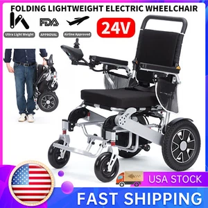 500W Lightweight Electric Wheelchair Lithium Battery Folding Power Wheelchair US - Picture 1 of 15
