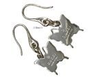 GUCCI Earrings Vintage Rare AUTH SV925 Silver butterfly Swing 1.4cm Cute Gift FS