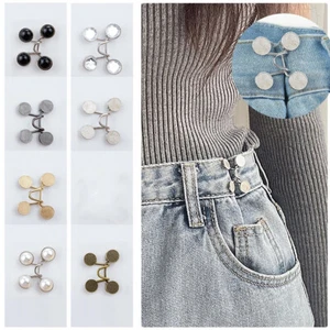 Pants Waist Tightener for Pants Women Waist Adjuster Waistband Jean Button Pins - Picture 1 of 20