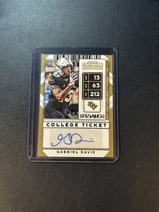 Panini Contenders Draft Picks 2020 - Biglietto Collegio Autografi Gabriel Davis - Foto 1 di 2