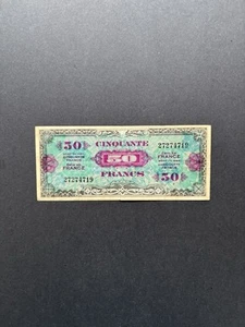 France Allied Currency 1944 50 Francs #117a Circulated - Picture 1 of 2