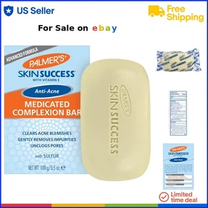 Medicated Acne Soap Bar Natural Sulfur Vitamin E Complexion 12 Pack - Picture 1 of 9